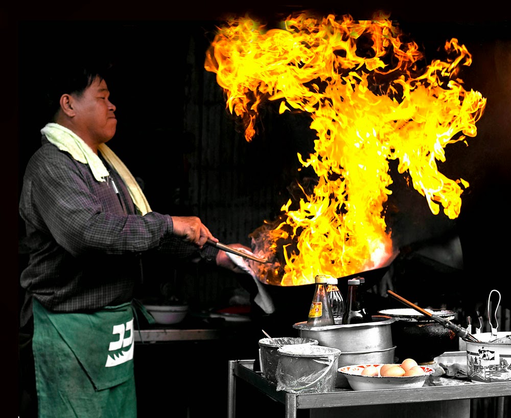 Guide de la cuisine thaïlandaise - Flambage au wok