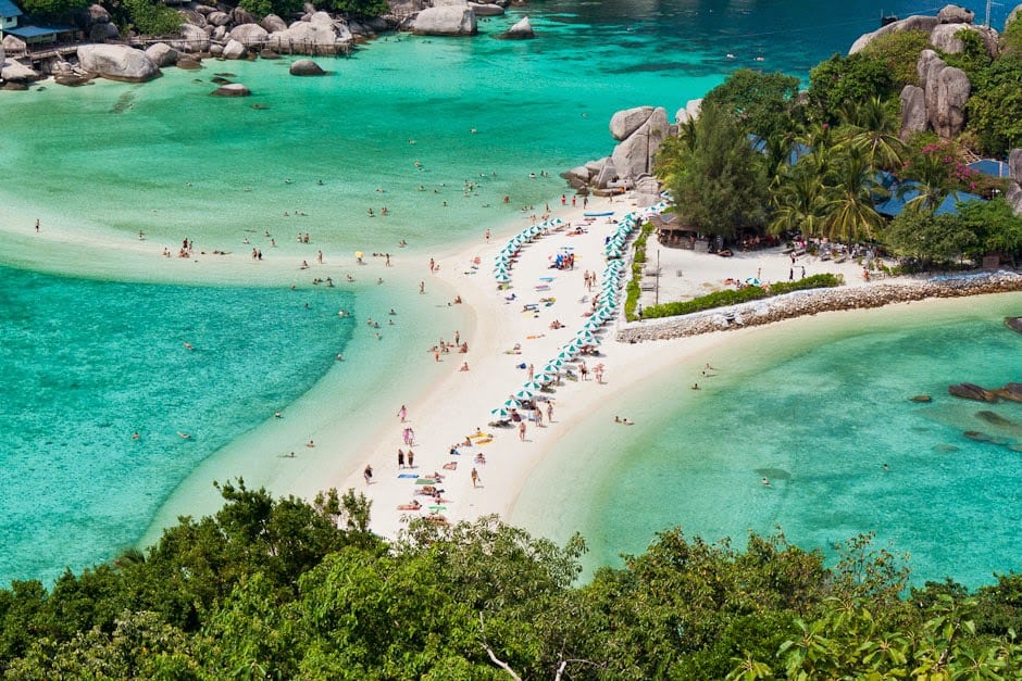 île de Koh Nang Yuan - photo aérienne île de Koh Nang Yuan - photo aérienne